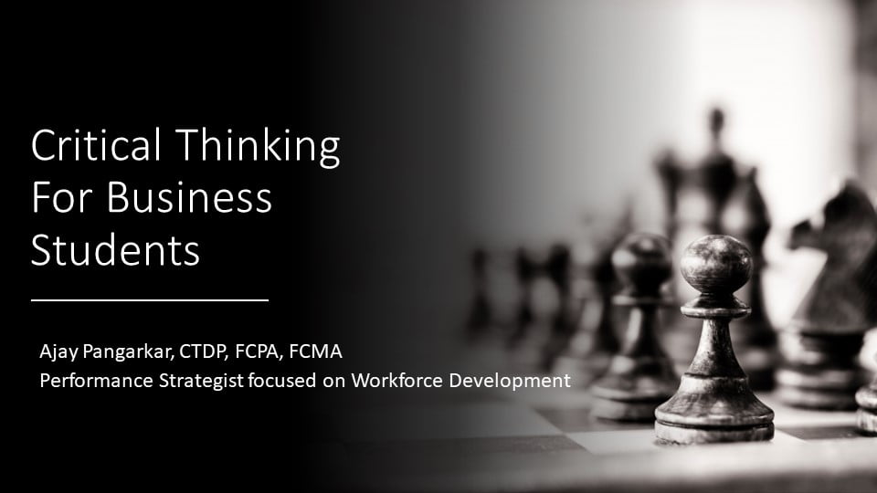 Critical thinking Course Poster