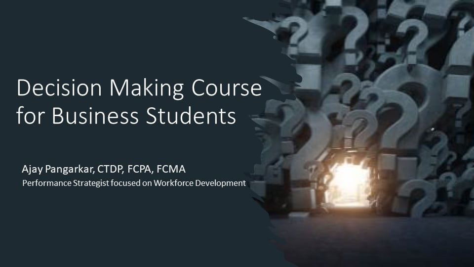 Decision Making Course Poster